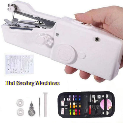 New Electric Sewing Machine Portable Sewing Machine Quick Handheld Sewing Tool Mini Hand Home DIY Apparel Supplies Arts Crafts