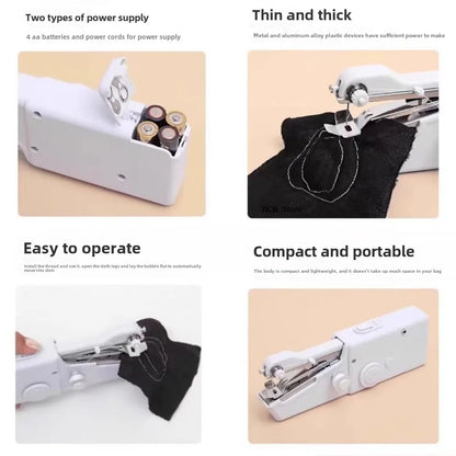 New Electric Sewing Machine Portable Sewing Machine Quick Handheld Sewing Tool Mini Hand Home DIY Apparel Supplies Arts Crafts