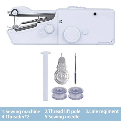 New Electric Sewing Machine Portable Sewing Machine Quick Handheld Sewing Tool Mini Hand Home DIY Apparel Supplies Arts Crafts
