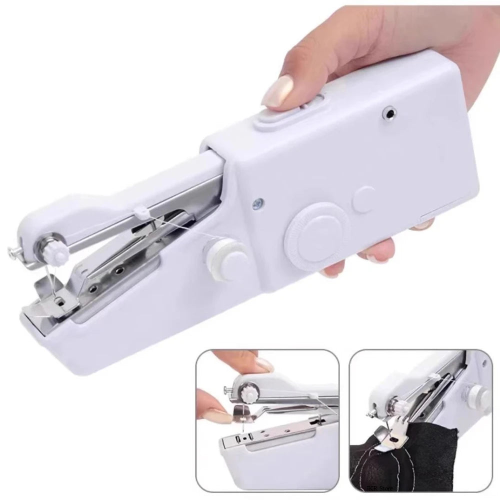 New Electric Sewing Machine Portable Sewing Machine Quick Handheld Sewing Tool Mini Hand Home DIY Apparel Supplies Arts Crafts